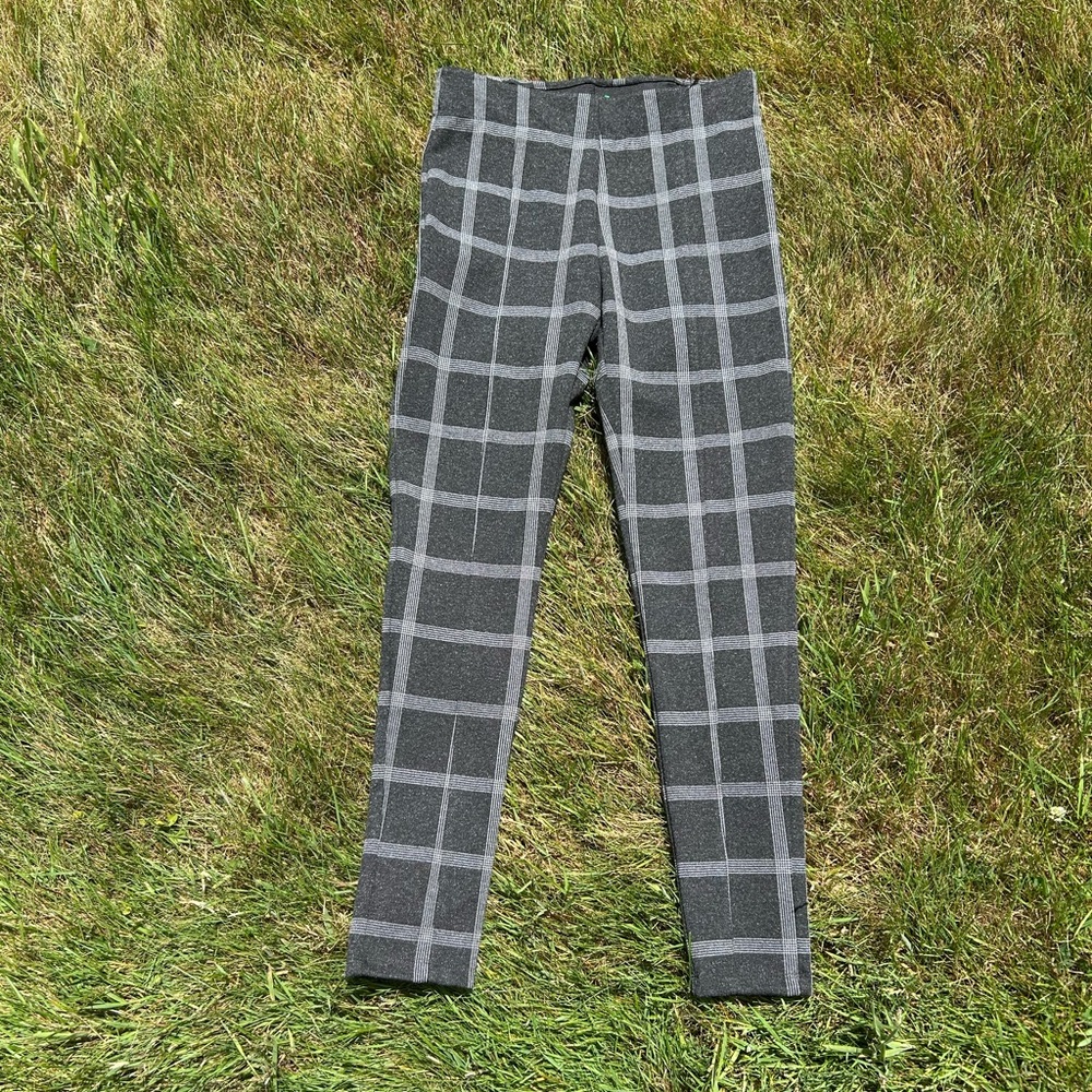 Gray Plaid Pants